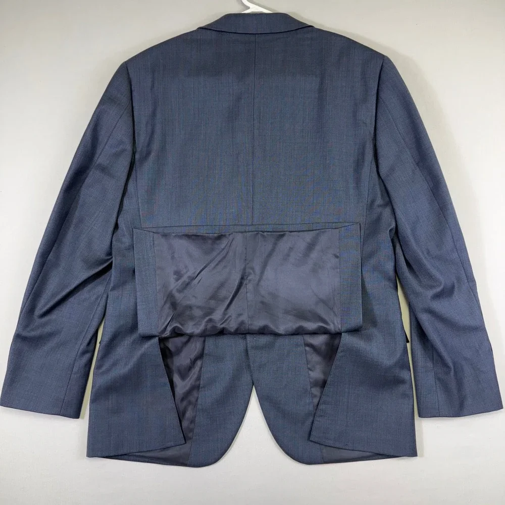 J.Crew Thompson Suit Mens 40S 34W Blue Textured Two Button Blazer Trousers Set